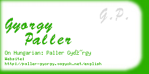 gyorgy paller business card